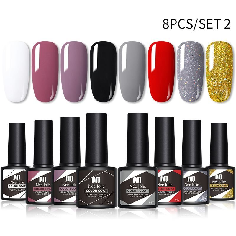 Manicure Phototherapy 8 Colors/set Nail Polish Gel Color Coat