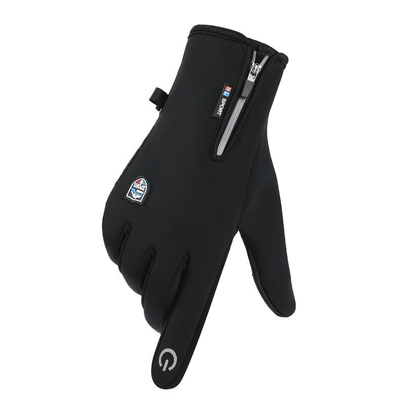 Outdoor Non-Slip Warm Touch Screen Zipper Riding Ski Gloves