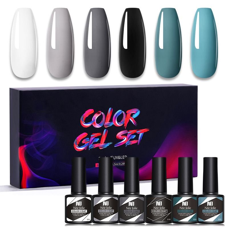 Nail Polish Gel 6 Bottles/set Nail Art Phototherapy Gel Color Barbie Nail Color Coat