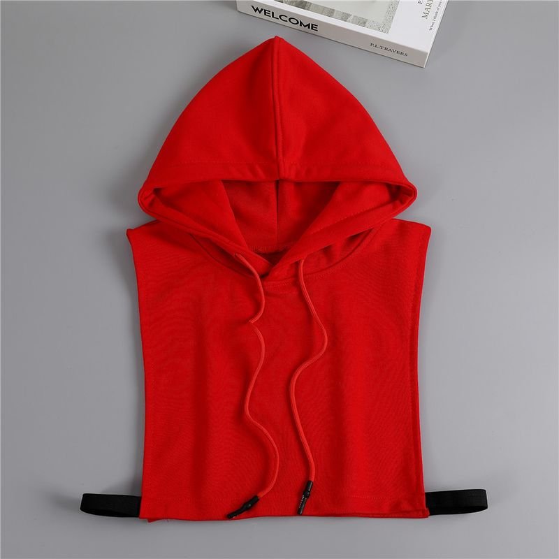 Autumn And Winter Women Fashion Solid Color Hooded Sweater Fake Collar