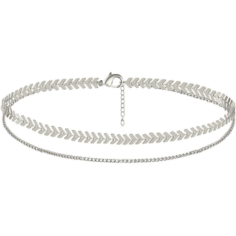 Women Fashion Bohemian Double Alloy Fishbone Anklet