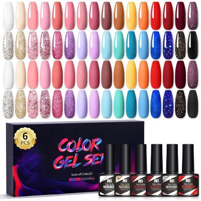 Nail Polish Gel 6 Bottles/set Nail Art Phototherapy Gel Color Barbie Nail Color Coat