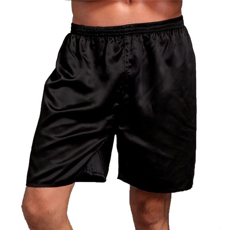 L-2XL Men Fashion Solid Color Loose Lounge Shorts