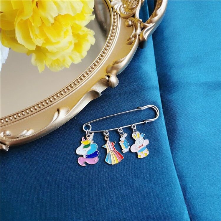 Unicorn Rainbow Planet Cartoon Shoes Accessories Brooch