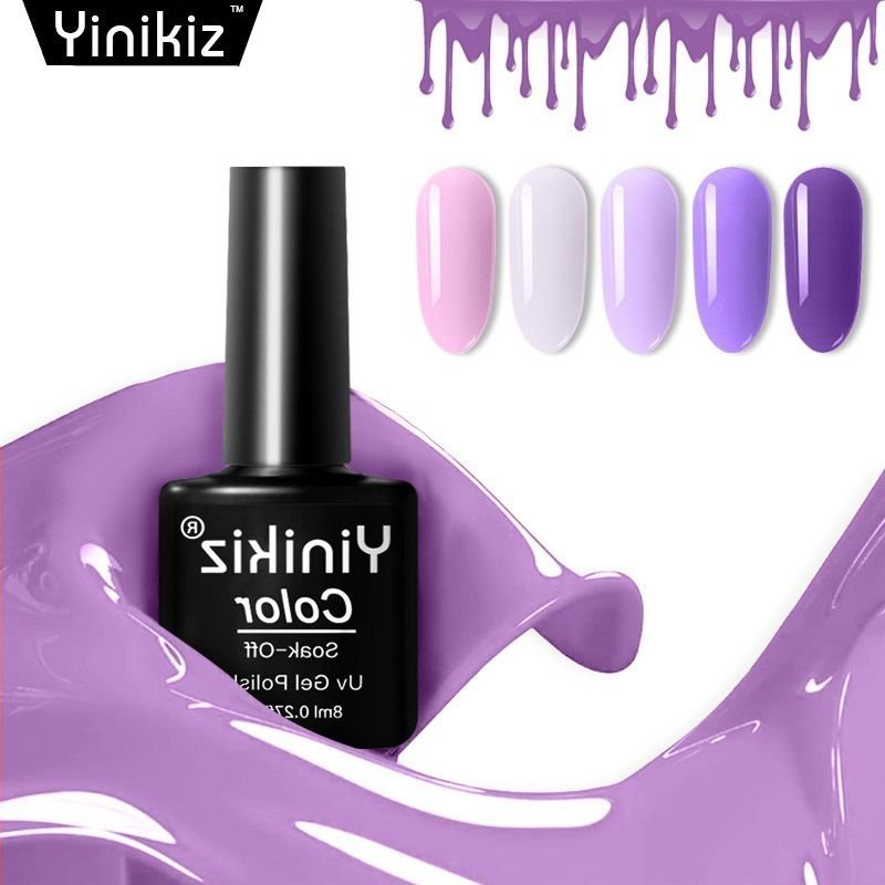 YINIKIZ Women Purple Series Removable Light Therapy Nail Oil Glue