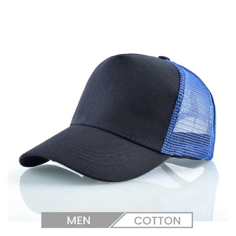 Custom Men Casual Solid Color Breathable Truck Hat