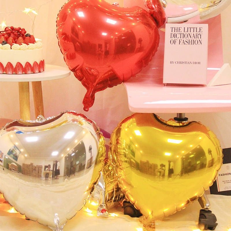 10-Inch Valentine'S Day Love Heart Aluminum Film Balloon