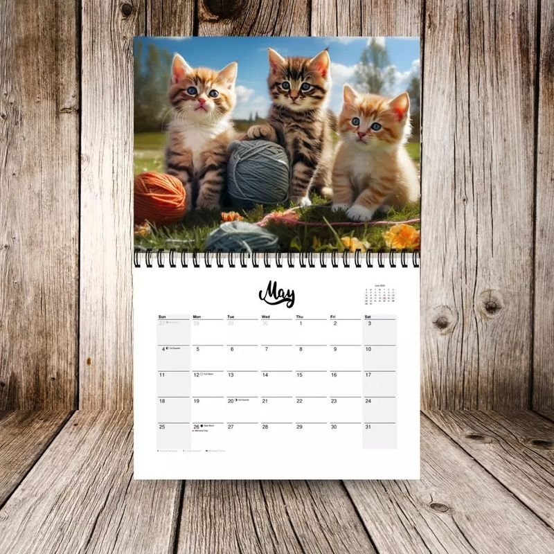 2025 Cartoon Cute Cat Calendar