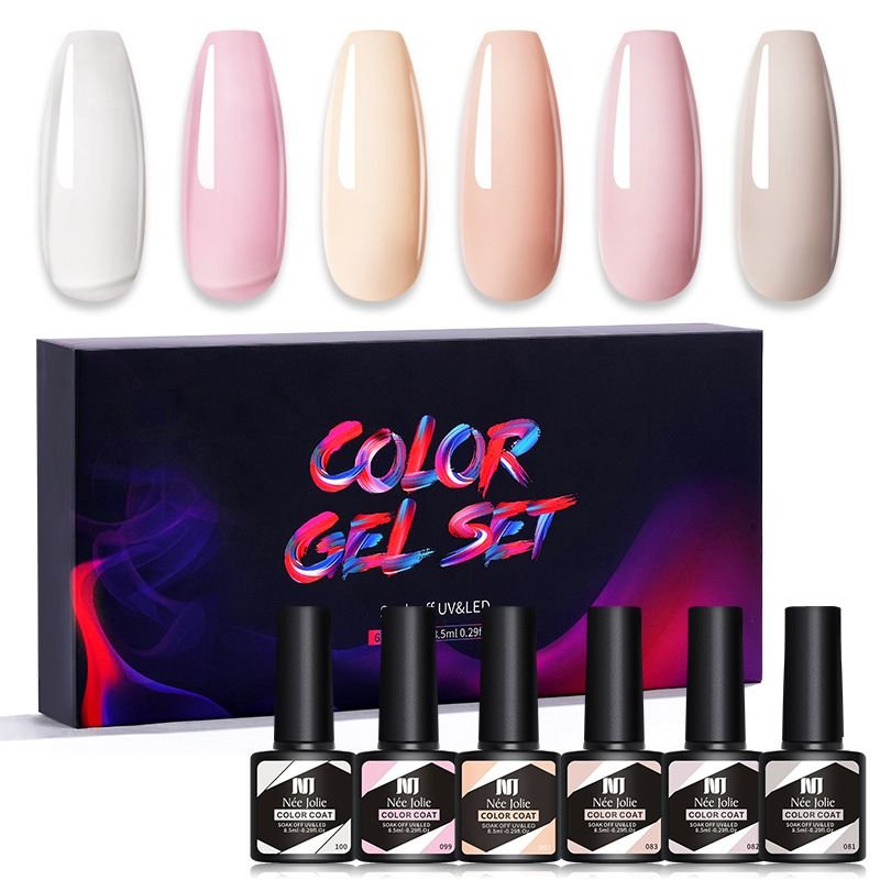 Nail Polish Gel 6 Bottles/set Nail Art Phototherapy Gel Color Barbie Nail Color Coat