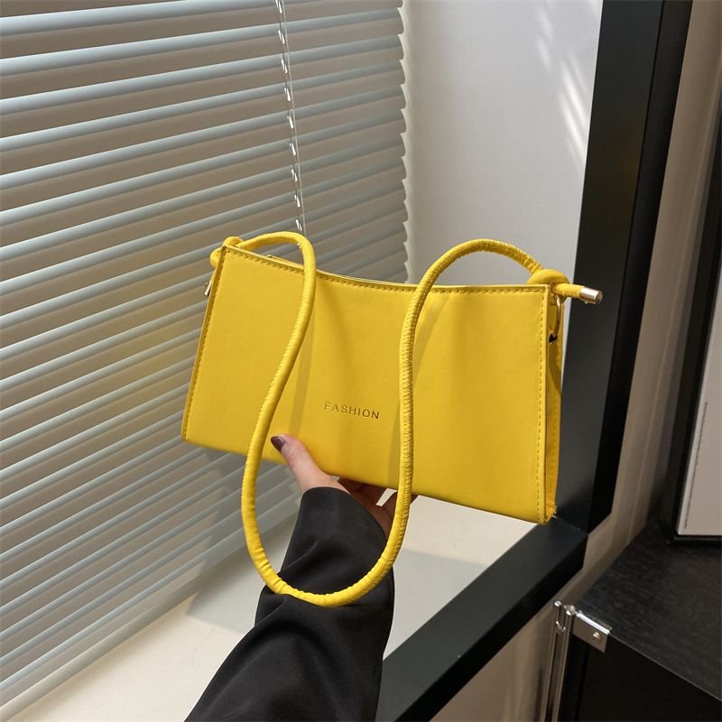 Women Fashion Simple Solid Color Square Shoulder Bag