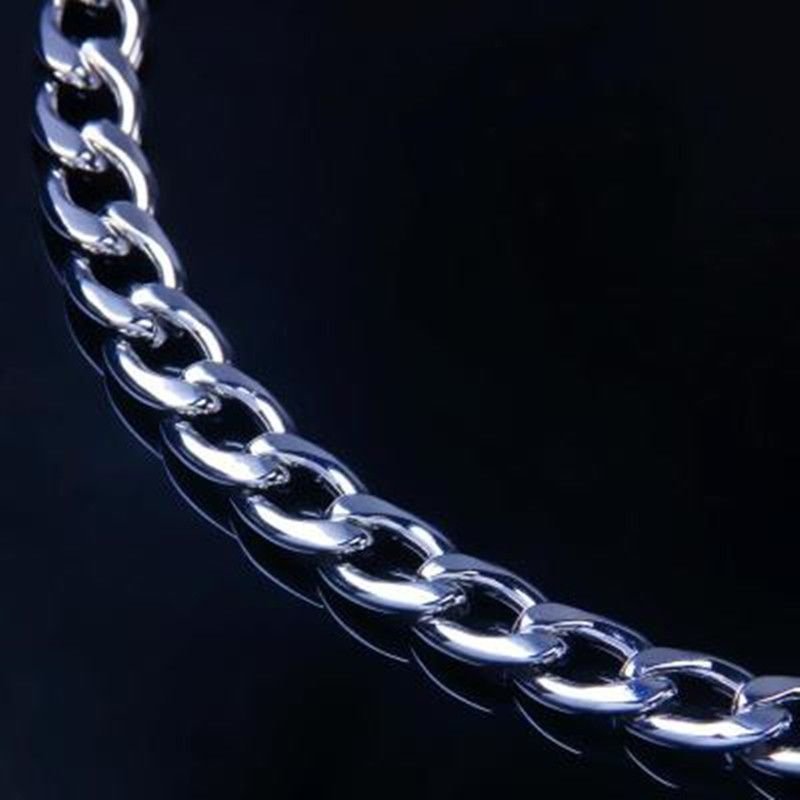 Women Simple Retro Punk Style Titanium Steel Anklet