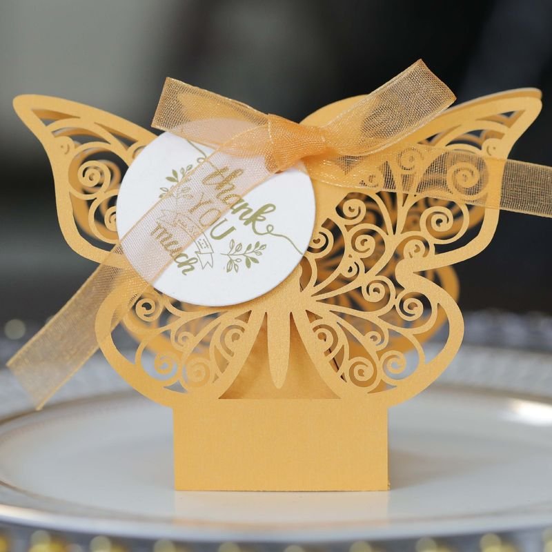 Creative Wedding Party Hollow Three-Dimensional Butterfly Chocolate Candy Packaging Box